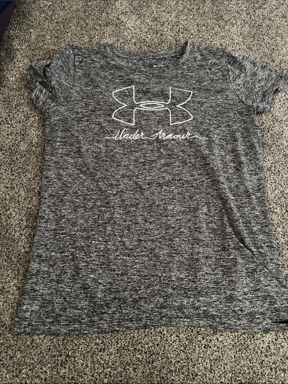 Under Armour Women's Gray Heather Performance Logo Tee